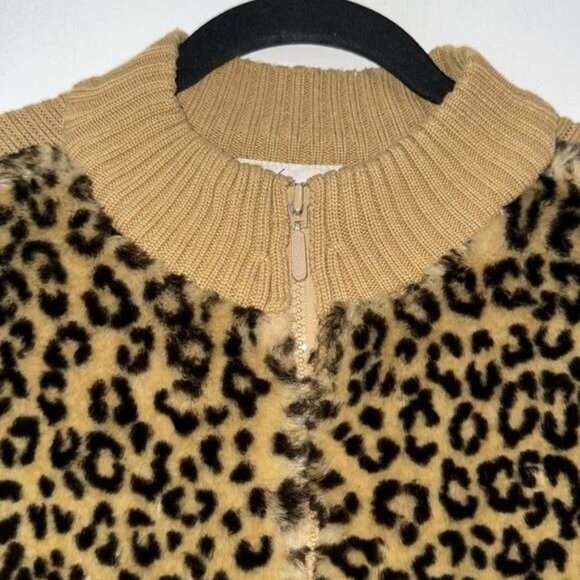 Kathie Lee Collection Ladies Extra Large Leopard Print Faux Fur Vest - Picture 3 of 6